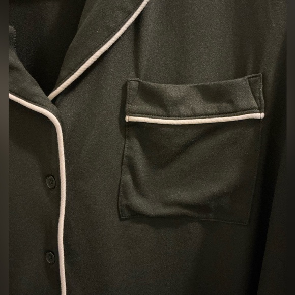 Women's Black Pajama / Loungewear Set with Lavender colored Trim - Picture 5 of 14